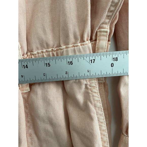 Old Navy Utility Coverall Jumpsuit Womens Peach XL Denim Straight Leg Pockets - Picture 3 of 8